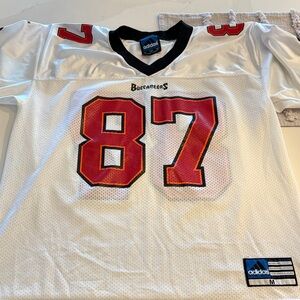 Adidas White Jersey with Red Number 87 Emanuel Buccaneers jersey